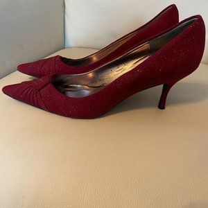 Rebecca Blue Deep Red Heels